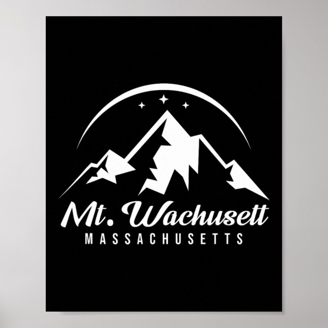 Poster Monte WMassachusetts Machusets Ski Resort Skib Sno (Frente)