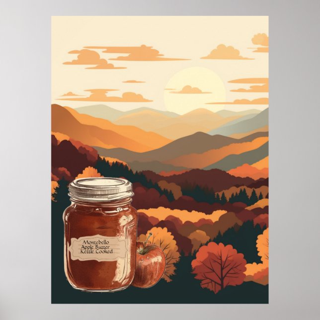 Poster Montebello, Virgínia Apple Butter personalizável (Frente)