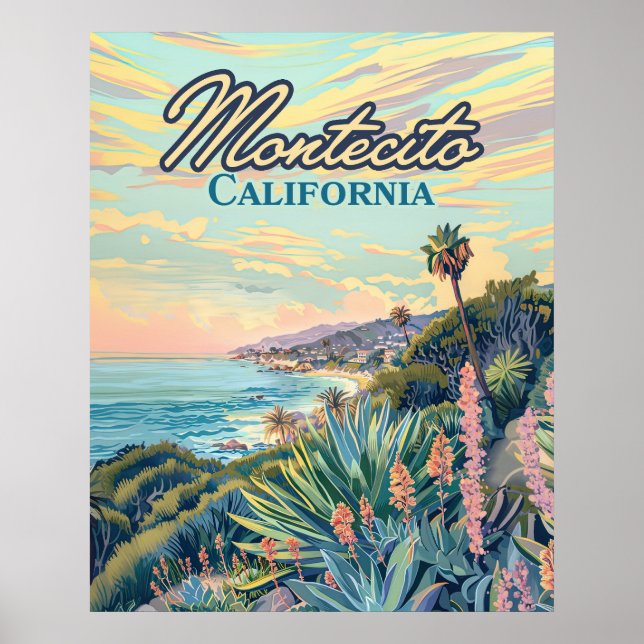 Poster Montecito Papais noeis da Califórnia Barbara Coast (Frente)