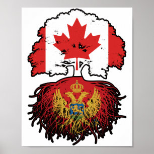 Poster Montenegro Montenegrin Canadian Canada Tree Roots