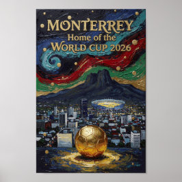Poster Monterrey Soccer Art 2026 Stadium City Design