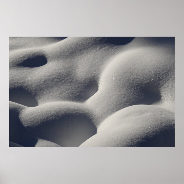 Poster Montes de Neve Brilhantes Natureza Abstrata (Frente)