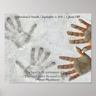 Poster Montessori Sensorial Hands Cote Keepsaoket