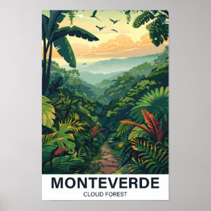 Poster Monteverde Cloud Forest Costa Rica Viagem