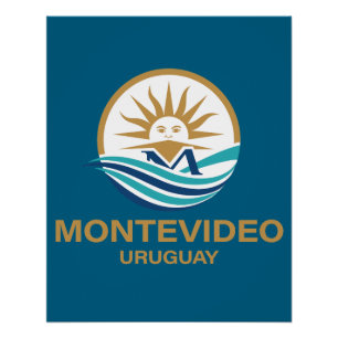 Póster Montevidéu Uruguai América do Sul