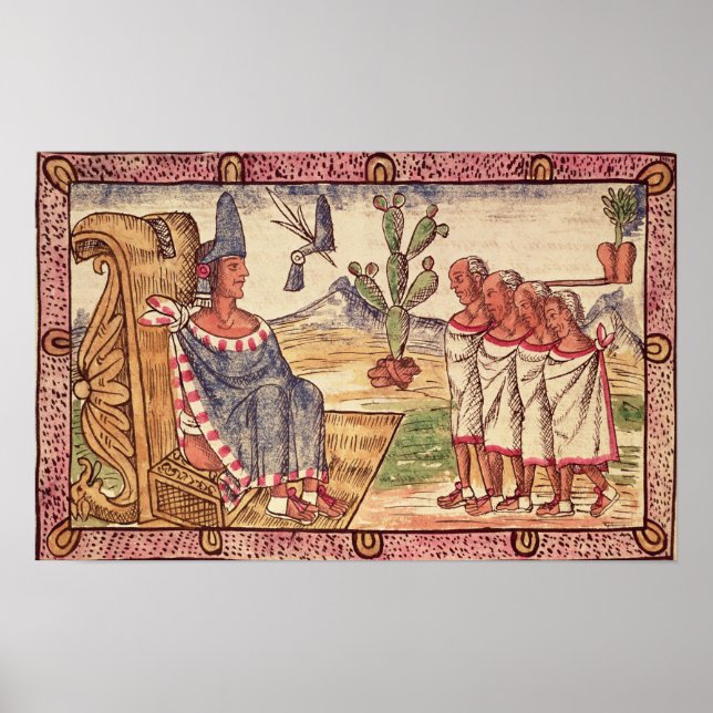 Póster Montezuma II e os seus enviados espanhóis (Frente)