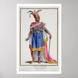 Póster Montezuma, o imperador de México (1466-1520) 1780