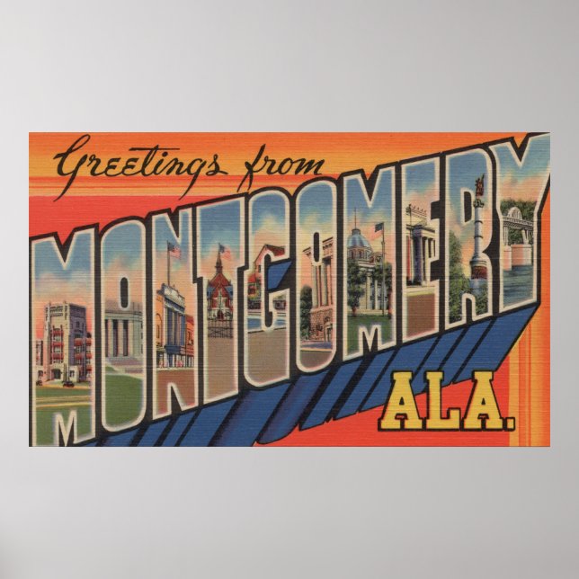 Poster Montgomery, Alabama - Cenas com Letras Grandes (Frente)