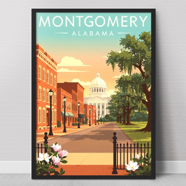 Poster Montgomery Alabama Vintage (Criador carregado)