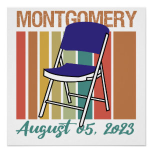 Póster Montgomery Brawl Folding Presidente 5 de agosto de