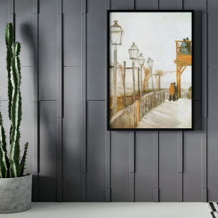 Poster Montmartre by Vincent van Gogh, Vintage Fine Art