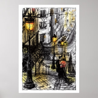 Póster Montmartre VIII