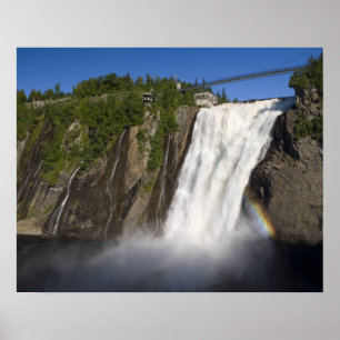 Póster Montmorency Falls perto da cidade de Quebec.