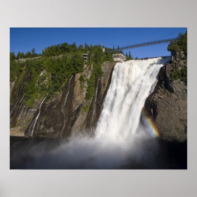 Póster Montmorency Falls perto da cidade de Quebec. (Frente)