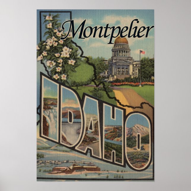 Poster Montpelier, Idaho - Cenas com Letra Grande (Frente)