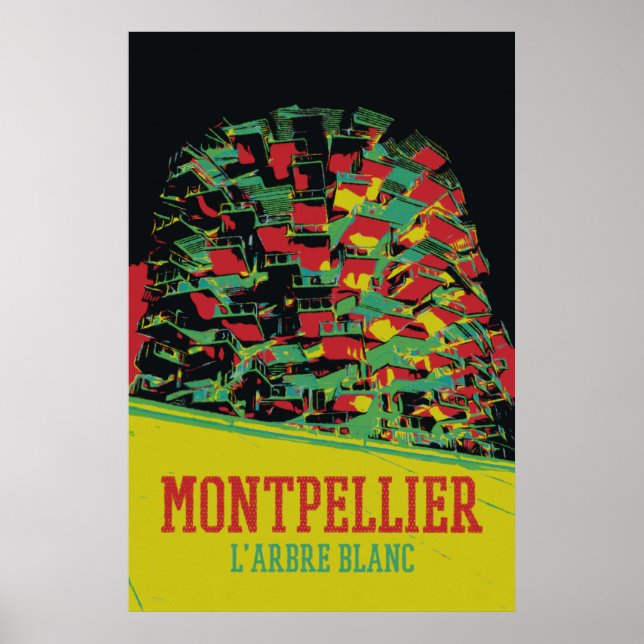 Poster Montpellier Architecture - França (Frente)