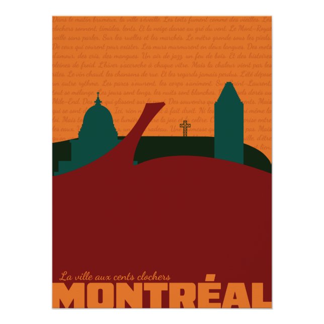 Póster Montreal, Canadá - Arte de Parede Poster (Frente)