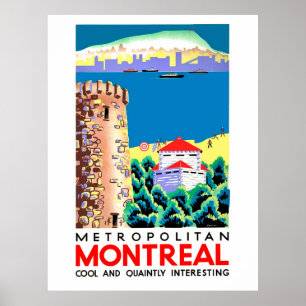 Poster Montreal, Canadá, viagens vintage