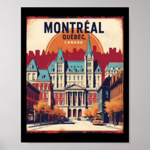 Poster Montreal Quebec Canadá Viagens vintage Touris nos 