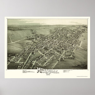 Poster Montrose, PA Panoramic Map - 1890