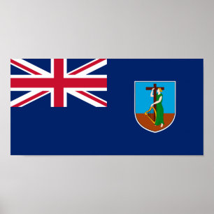 Poster Montserrat Flag