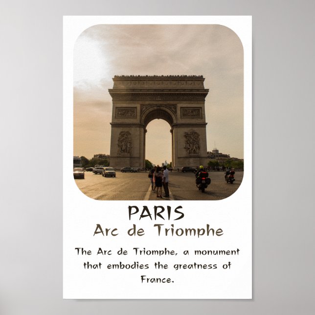 Poster monument de Paris : Arc de Triomphe (Frente)