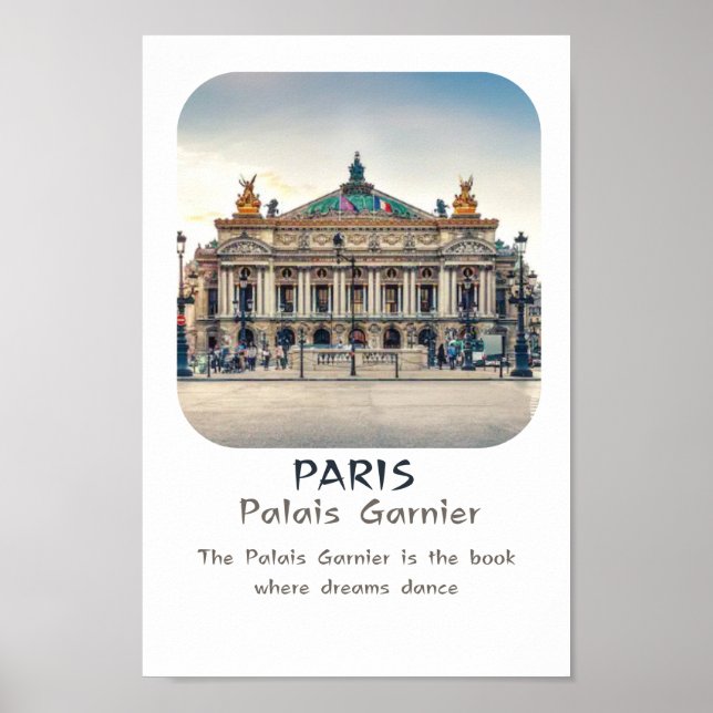 Poster monument de Paris : Palais Garnier (Frente)