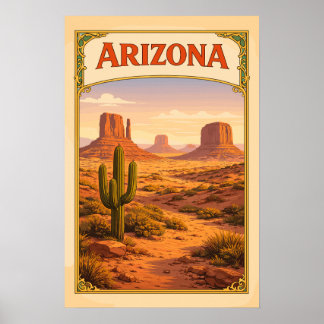 Poster Monument Valley Arizona Vintage