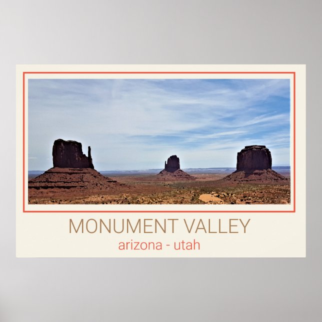 Poster Monument Valley - Utah e Arizona (Frente)