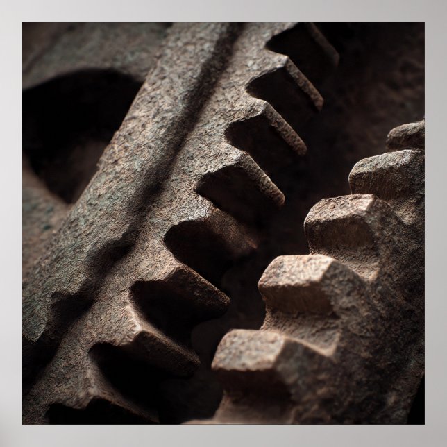 Poster Monumental Gears: Edwardian Tower Clock Mechanism  (Frente)