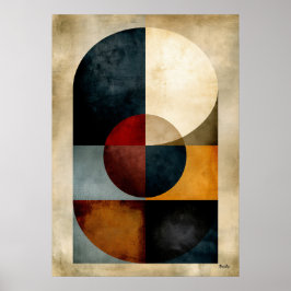 Poster Monumental Geométrico Abstrato Japonês Zen