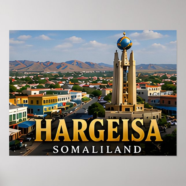 Poster Monumento à Independência de Hargeisa e Espírito d (Frente)