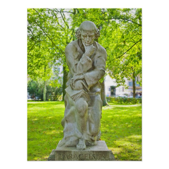 Póster Monumento a Paracelso em Salzburgo (Frente)