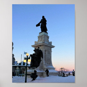 Poster Monumento a Samuel De Champlain, Quebec, Canadá