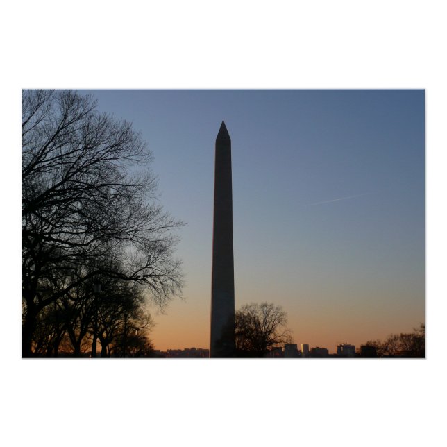 Póster Monumento a Washington no Sunset (Frente)