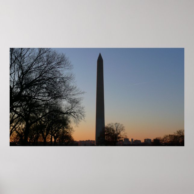 Póster Monumento a Washington no Sunset (Frente)