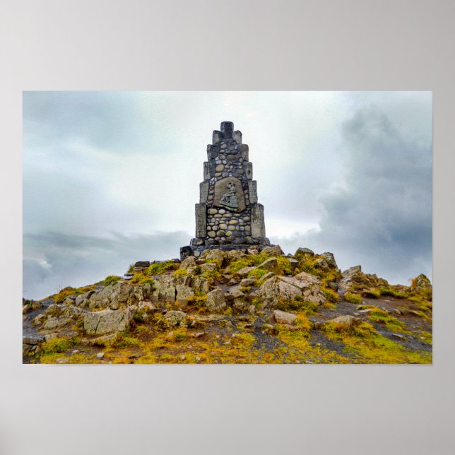 Poster Monumento ao Poeta Islandês Stephan G. Stephansson (Frente)