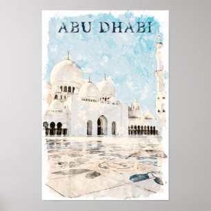 Poster Monumento Colorido Abu Dhabi UAE