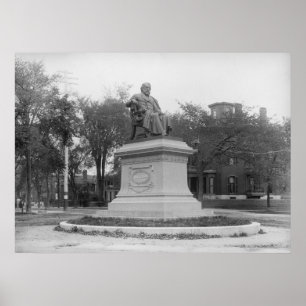 Poster Monumento de Portland, Maine Longfellow cerca de