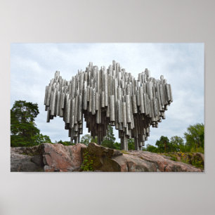 Póster Monumento de Sibelius, Helsínquia, Finlandia