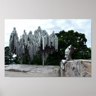 Póster Monumento de Sibelius, Helsínquia, Finlandia