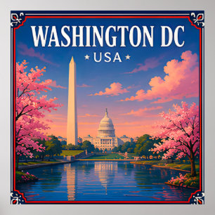 Poster 🏛️ Monumento de Washington DC Memória da Capital