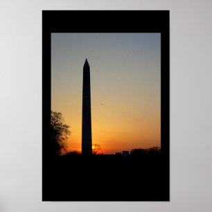 Póster Monumento de Washington no crepúsculo