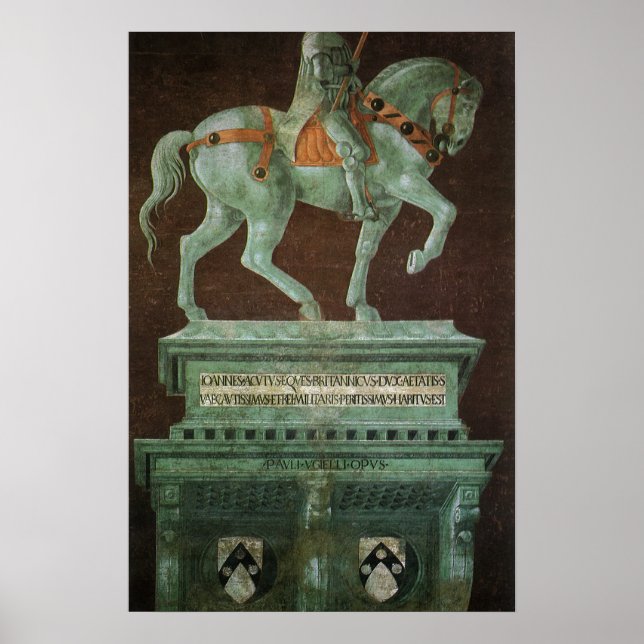 Poster Monumento Equestre a Sir John Hawkwood, Uccello (Frente)