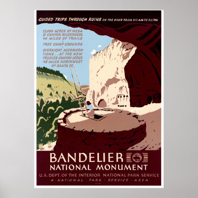 Póster Monumento Nacional Bandelier (Frente)