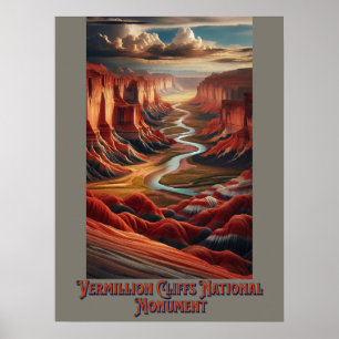 Poster Monumento Nacional da Vermilm Cliff