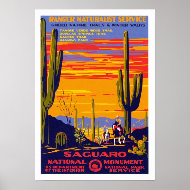 Poster Monumento Nacional do Saguaro (Frente)