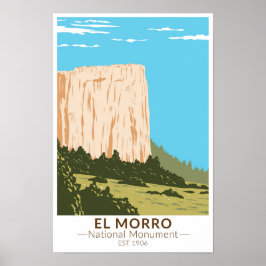 Poster Monumento Nacional El Morro Rocha de Inscrições