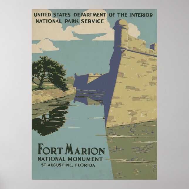 Poster Monumento Nacional Fort Marion (Frente)
