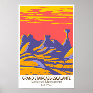 Poster Monumento Nacional Grand Staircase Escalante Utah